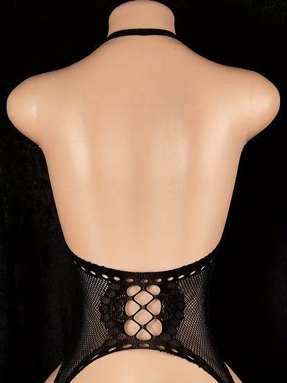 High-Elasticity Mesh Bodystocking