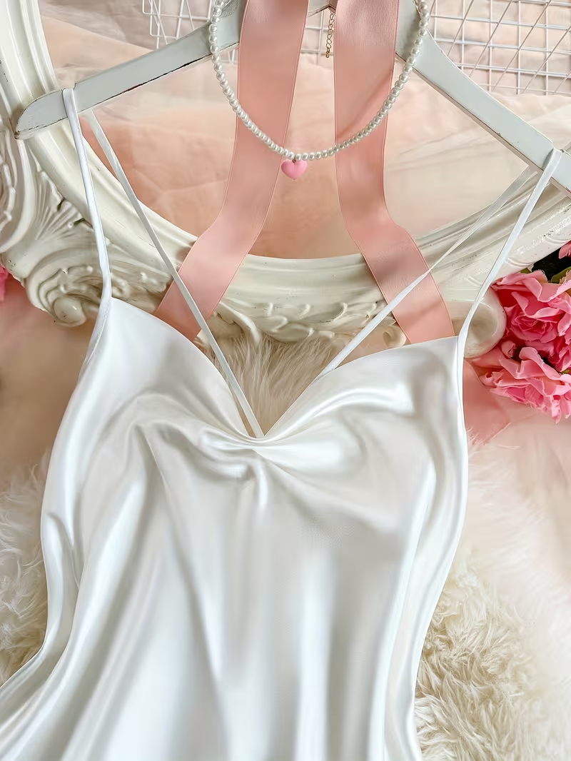 Long Lace Patchwork Comfortable Ruffled Nightgown